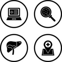 Laptop and Analytics Icon vector