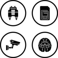 Jetpack and Sim Card Icon vector