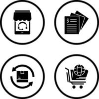 Support and Invoice Icon vector