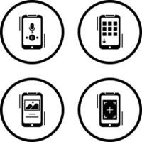 Voice Record and Device Icon vector