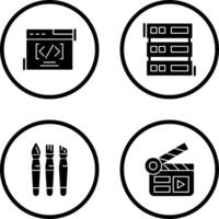 Web Coding ND Server Icon vector