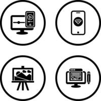 WIFI and Responsive Icon vector