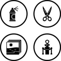 Spray and Scissors Icon vector