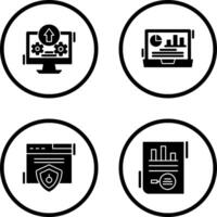 Upload and Dashboard Icon vector