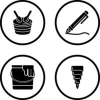 Drum and Pen Icon vector