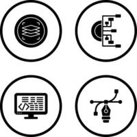 Layers and Flowchart Icon vector