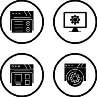 Web Browser and Monitor Screen Icon vector