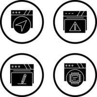 Navigation and Alert Icon vector