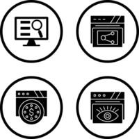 Monitor Screen and Share Icon vector