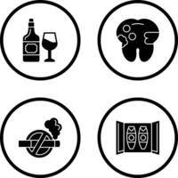 Wine and Caries Icon vector