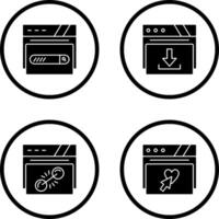 Search Bar and Download Icon vector