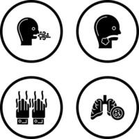 Bad Breath and Throat Cancer Icon vector