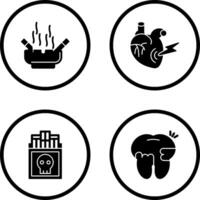 Heart Attack and hashtray Icon vector