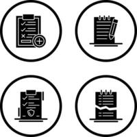 Medical Examination List and Check Up List Icon vector