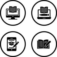 Digital Learning and Written Icon vector