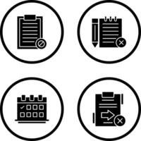 Prohibition and Unchecked Notes Icon vector