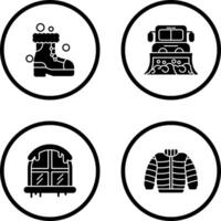 Snowshoes and Truck Icon vector