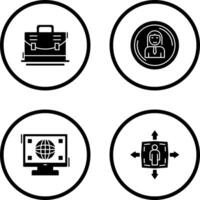 Briefcase and User Icon vector