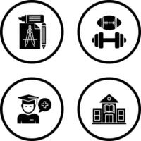 Study Tools and Sport Faculty Icon vector