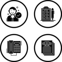 Hire and Check List Icon vector