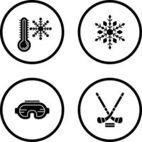 Snow Flake and Cold Icon vector