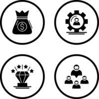 Money Bag and Management Icon vector