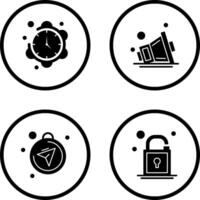 Clock and Speaker Icon vector