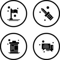 Flag and Screw Driver Icon vector