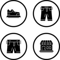 Zapatos y pantalones icono vector