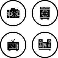 Digital Camera and Washing Icon vector