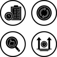 Time Planing and Loop Icon vector