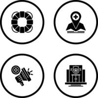 Lifesaver and Location Icon vector