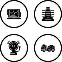 noray y ekg monitor icono vector