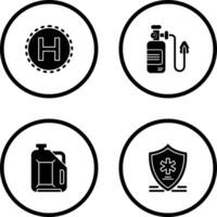 Helipad and Oxygen Icon vector