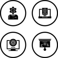 Time and Research Icon vector