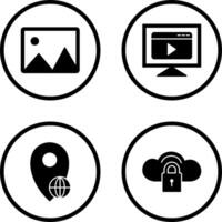 albums and streaming Icon vector