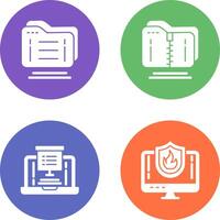 Folder and Compressed Icon vector