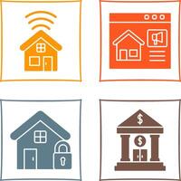 Smart house and Marketing Icon vector