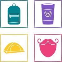 Backpack and Coffee Icon vector