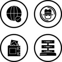 Internet and Spy Icon vector