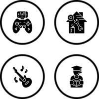 Game Controller and home repair Icon vector