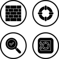 Wall and Life Saver Icon vector