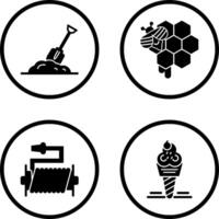 Digging and Honeycomb Icon vector