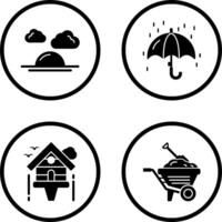 Sunshine and Raining Icon vector