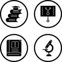 Books and Formula Icon vector