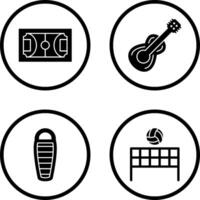 Football and Guitar Icon vector