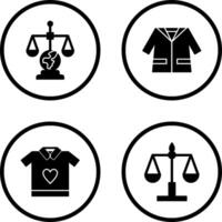 internacional ley y traje icono vector