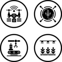 Analytics and Drone Icon vector