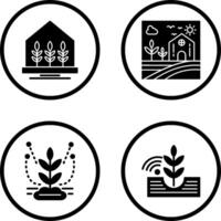 Farm House and Nature Icon vector