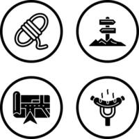 Direction and Rope Icon vector